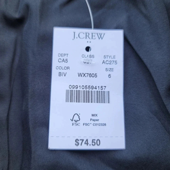 NWT $75 J. Crew Black White Houndstooth Plaid Wool Blend Skirt Cozy A-Line Sz 6 - Picture 7 of 9